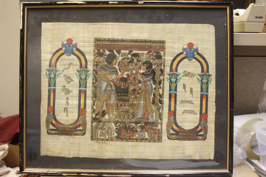 Signed Egyptian Papyrus Art Print (1 of 4)
