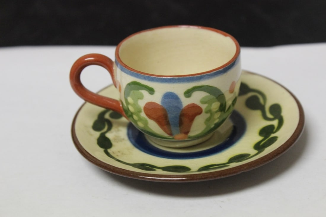 A Vintage Royal Torguay Ceramic Cup And Saucer: saucer= 4 1/2" in diameter