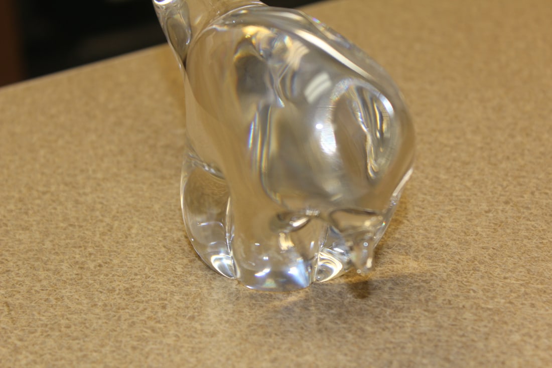 Signed Crystal Elephant - 2
