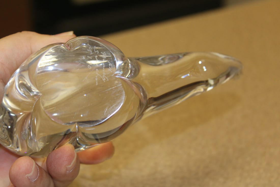 Signed Crystal Elephant - 4