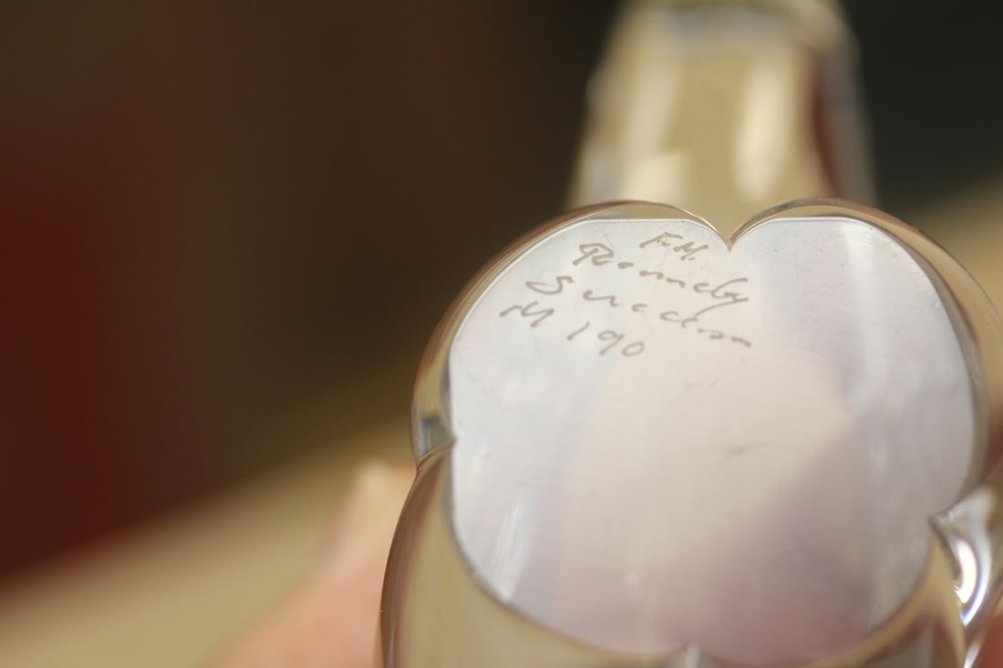 Signed Crystal Elephant - 5