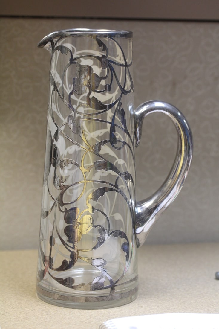 Silver Overlay Pitcher - 4