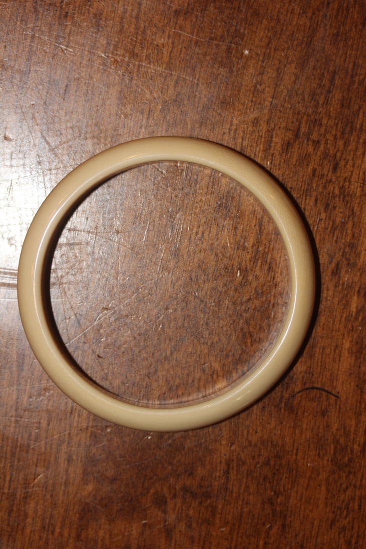 Bone Bangle Bracelet: 2 3/8" inside diameter