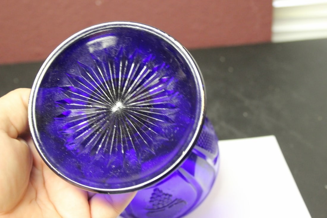 A Blue Glass Compote - 10