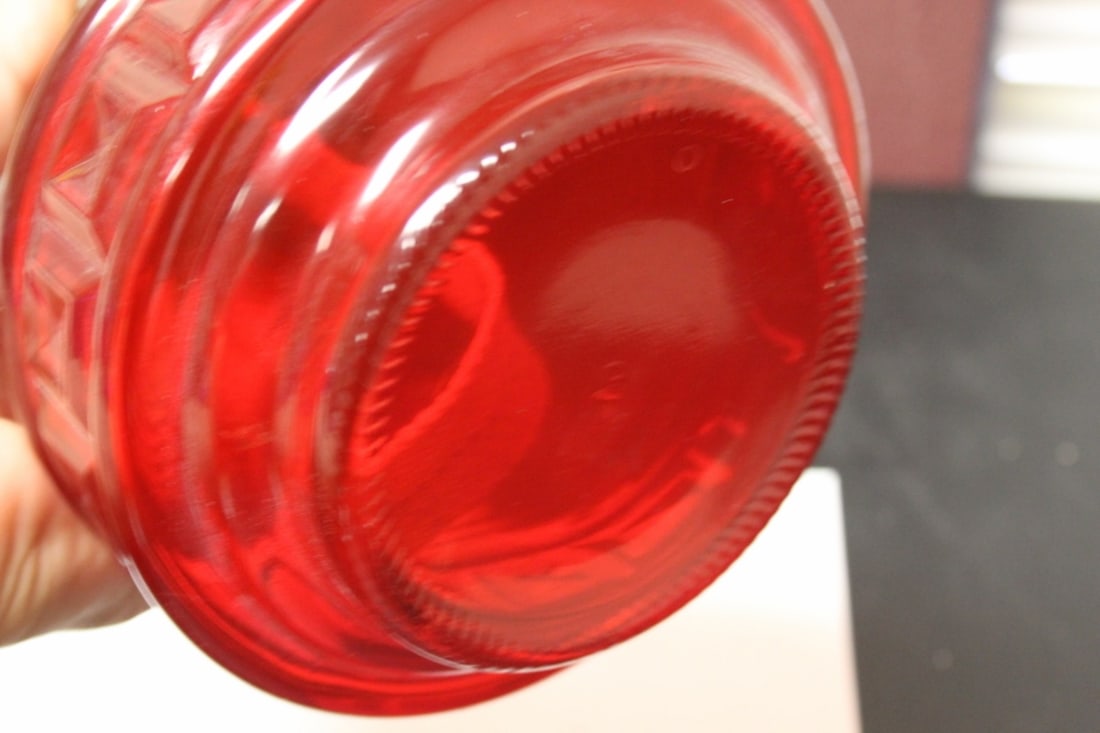 A Ruby Red Oil Lamp - 5