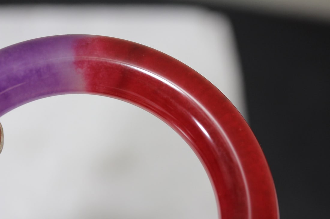 A Thick Multicolor Jadeite Bangle Bracelet - 4