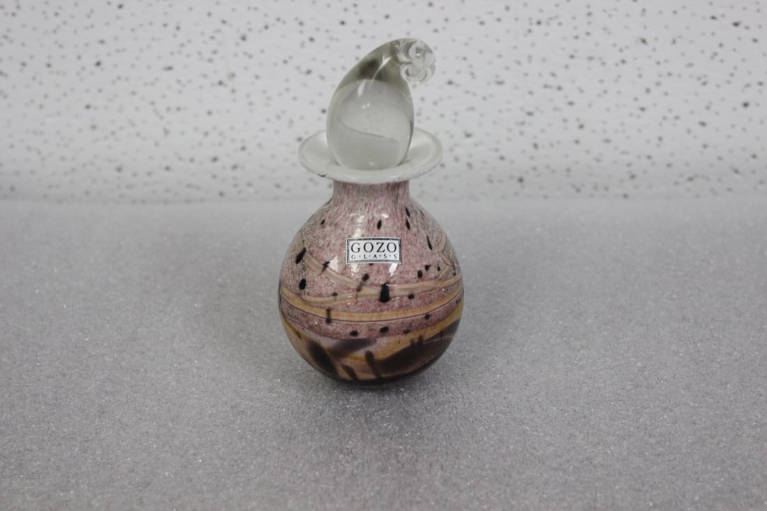 A Gozo Glass Perfume Bottle: 4 3/4" tall