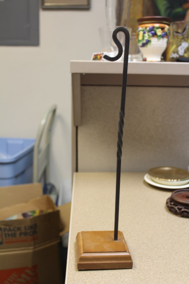 Vintage Holder?: 14 1/2" tall - possibly missing the object