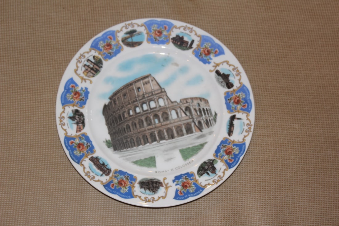 A Rome Ceramic Plate: 10" in diameter