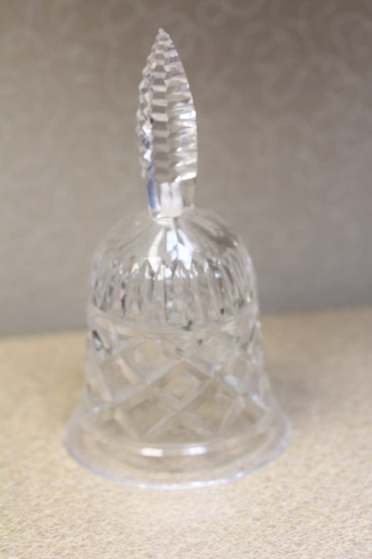 Cut Glass Bell: please note: minor edge roughness - 5 1/8" tall