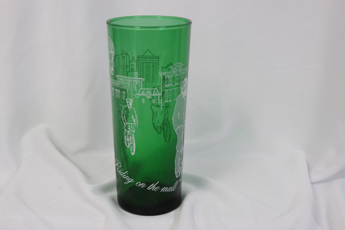 A Forest Green Tumbler: 6 5/8" tall