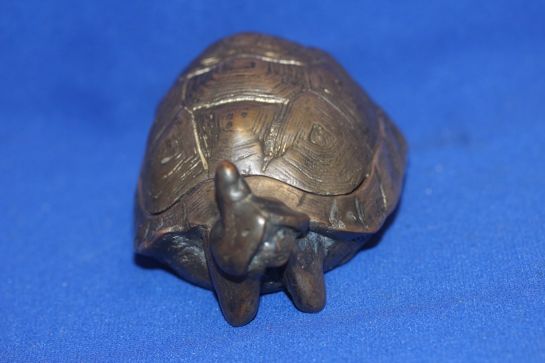 Heavy Metal Erotic Turtle: 4 3/4" across - rare - possibly bronze