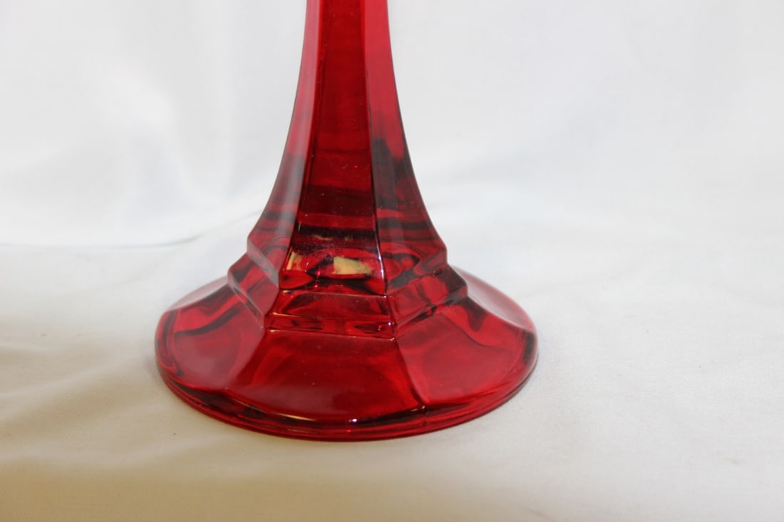A Ruby Red Candlestick - 3