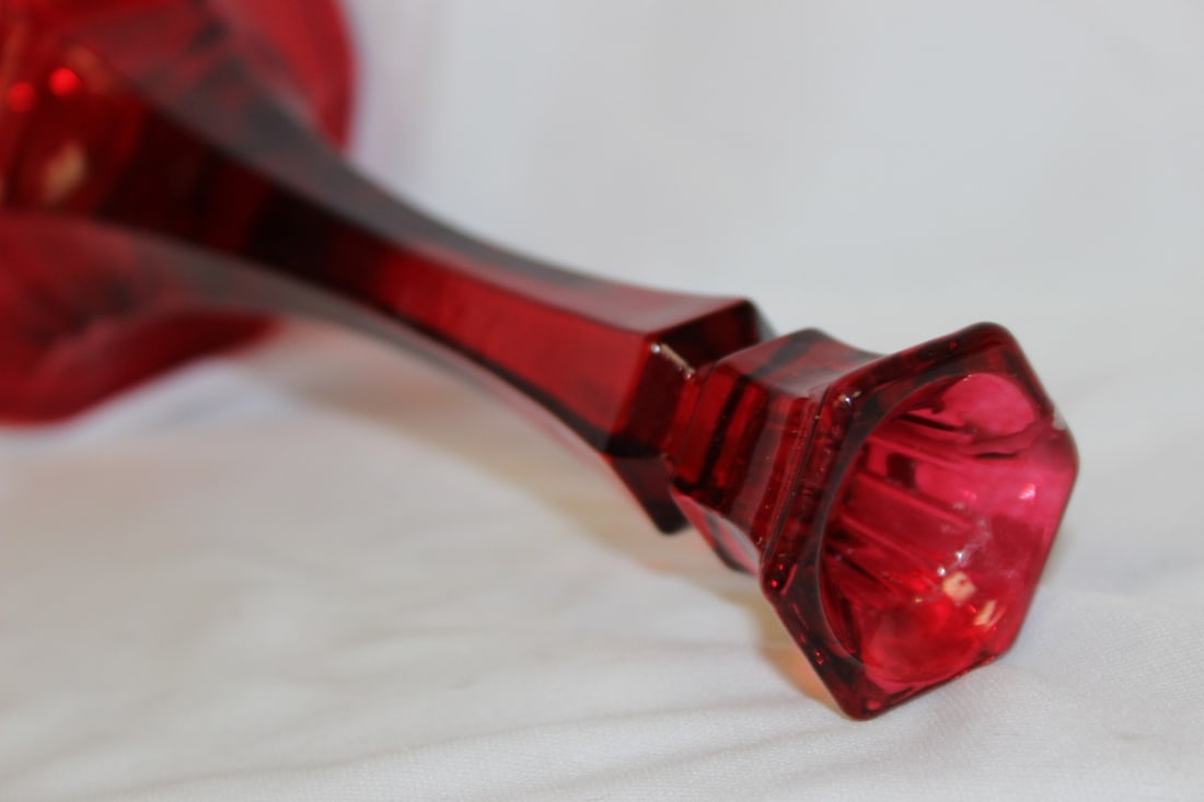 A Ruby Red Candlestick - 5