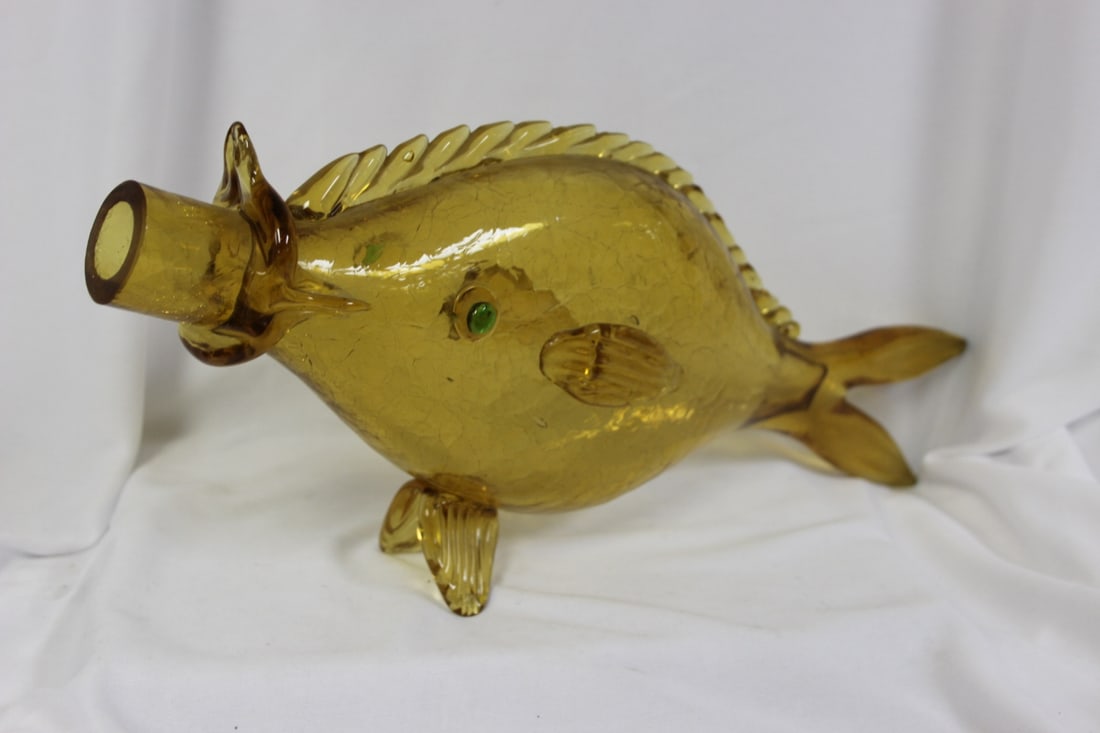 An Amber Glass Fish: 15" long
