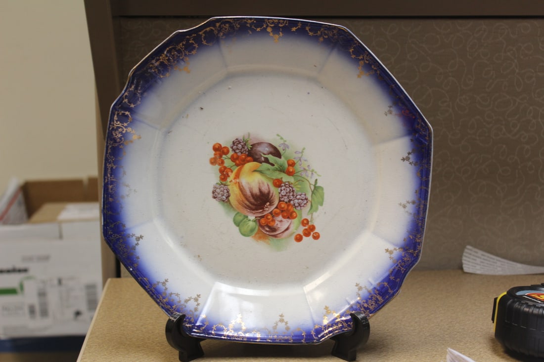 Imperial China Fruit Tray: pottery - 10 1/2" in diameter