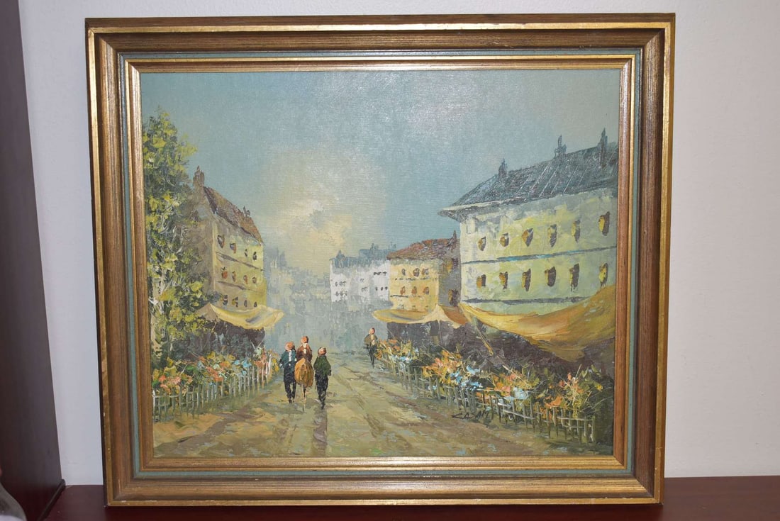 An Oil on Board: Signed Casamy - overall= 29" x 25"