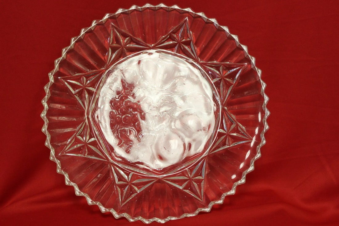 A Pressed Glass Plate: 11" in diameter