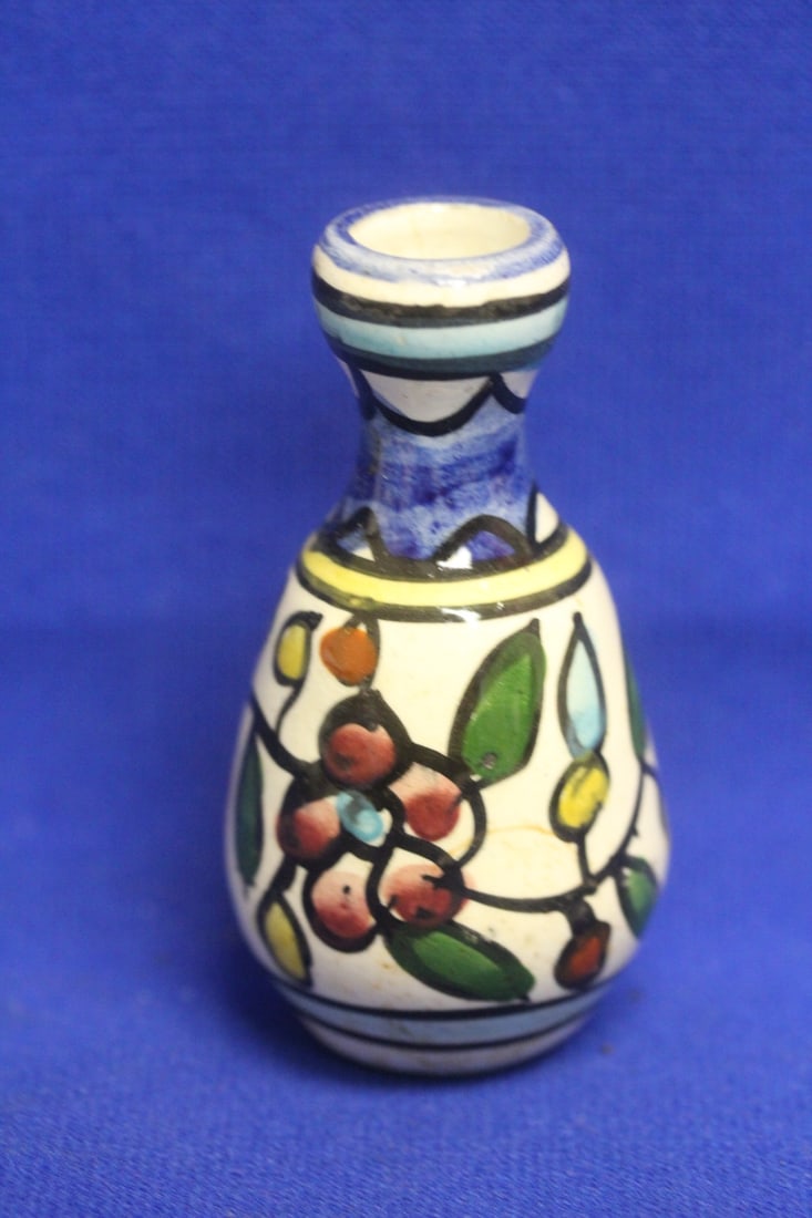 Miniature Bottle: handp ainted - 3 inches tall
