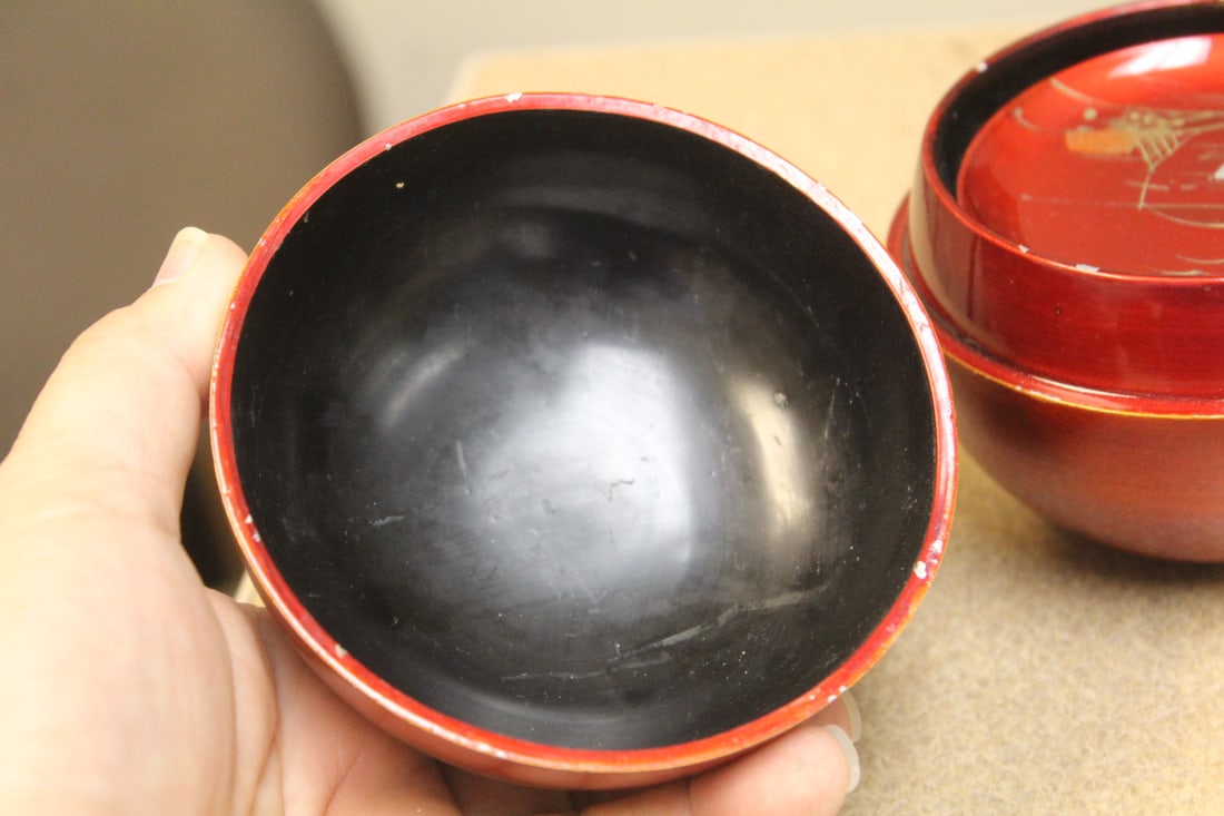 Japanese Lacquer Stacking Plates - 3