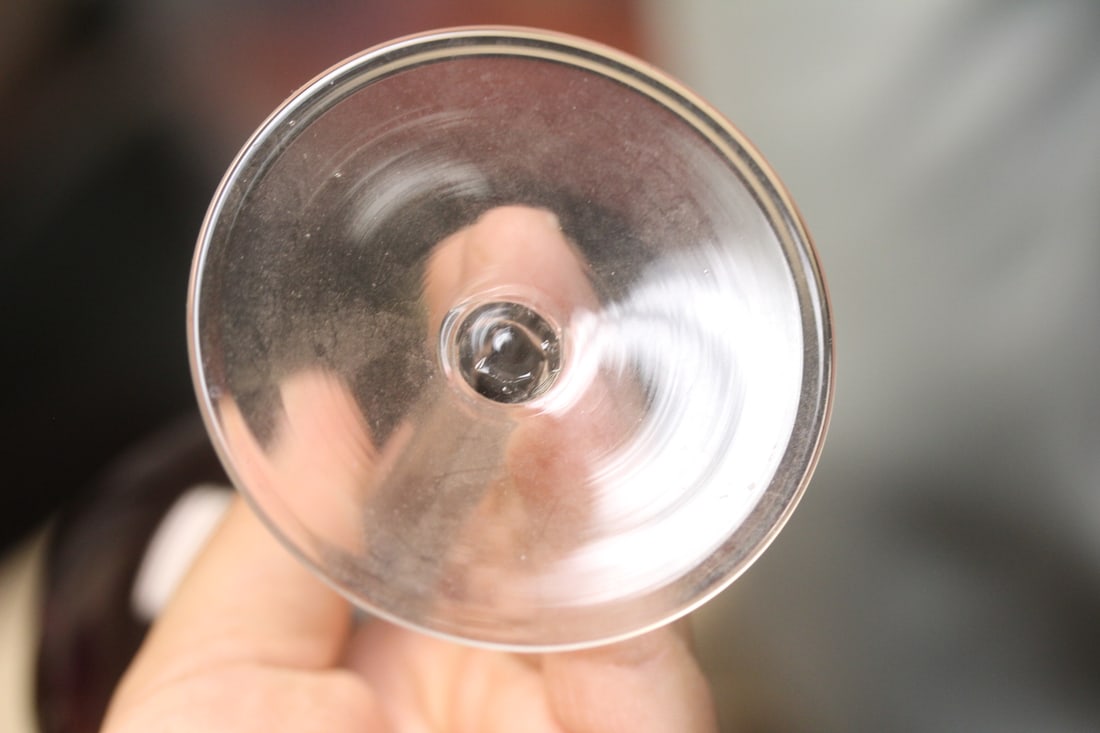 Ruby Red Cut Glass Goblet - 5