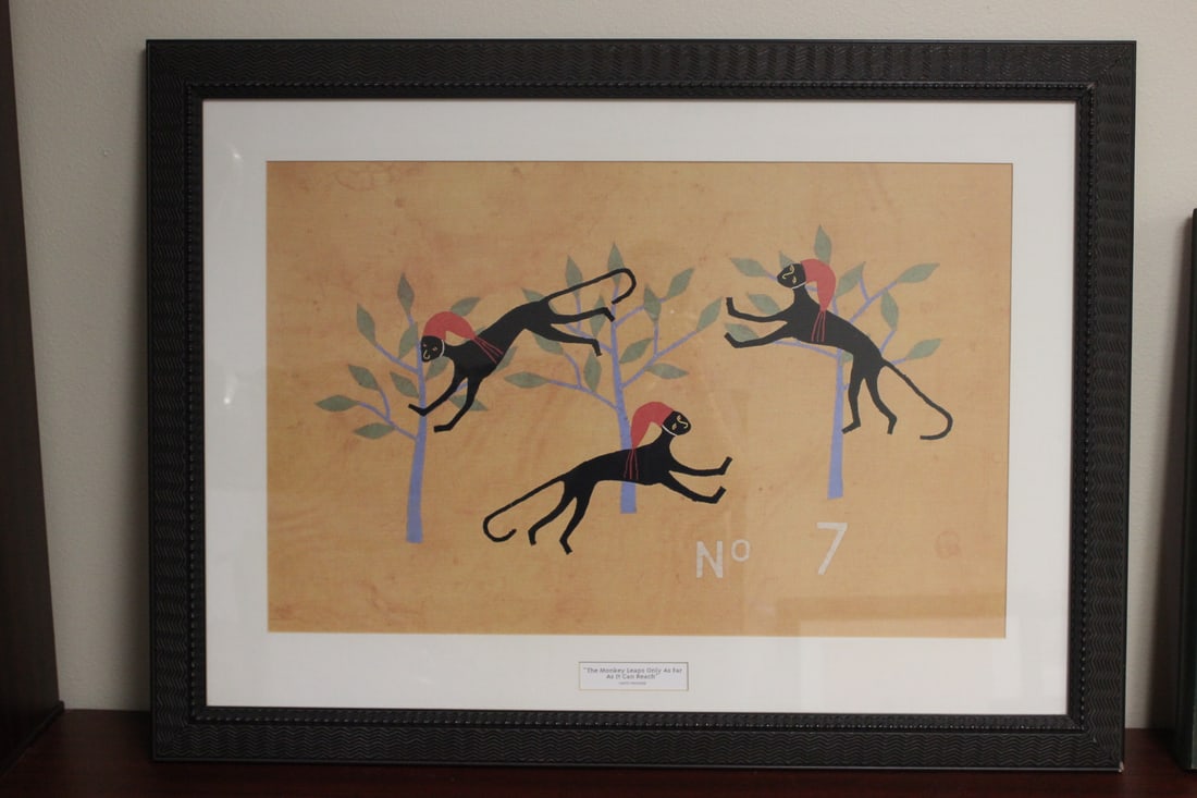 A Framed Disney's Animal Kingdom Lodge Print: No:7 - overall= 36 1/2" x 27"