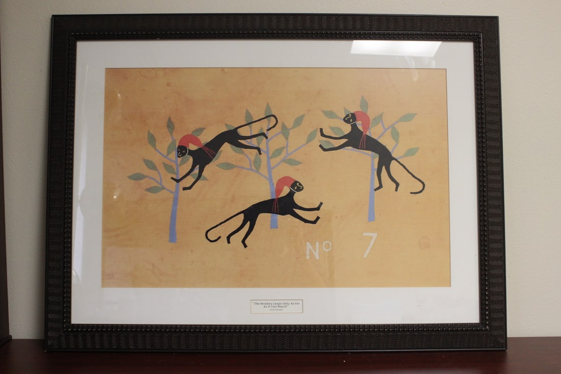 A Framed Disney's Animal Kingdom Lodge Print: No:7 - overall= 36 1/2" x 27"