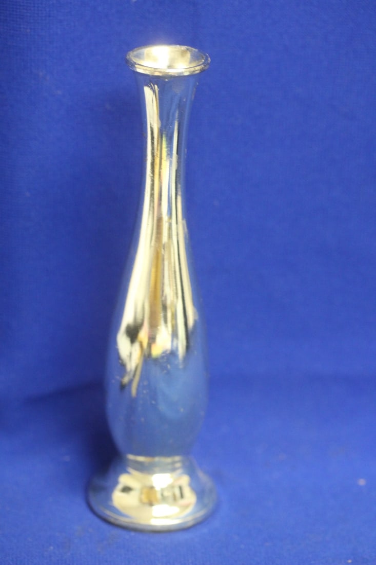 Metal Vase: has some weight to it - 6 1/2" tall