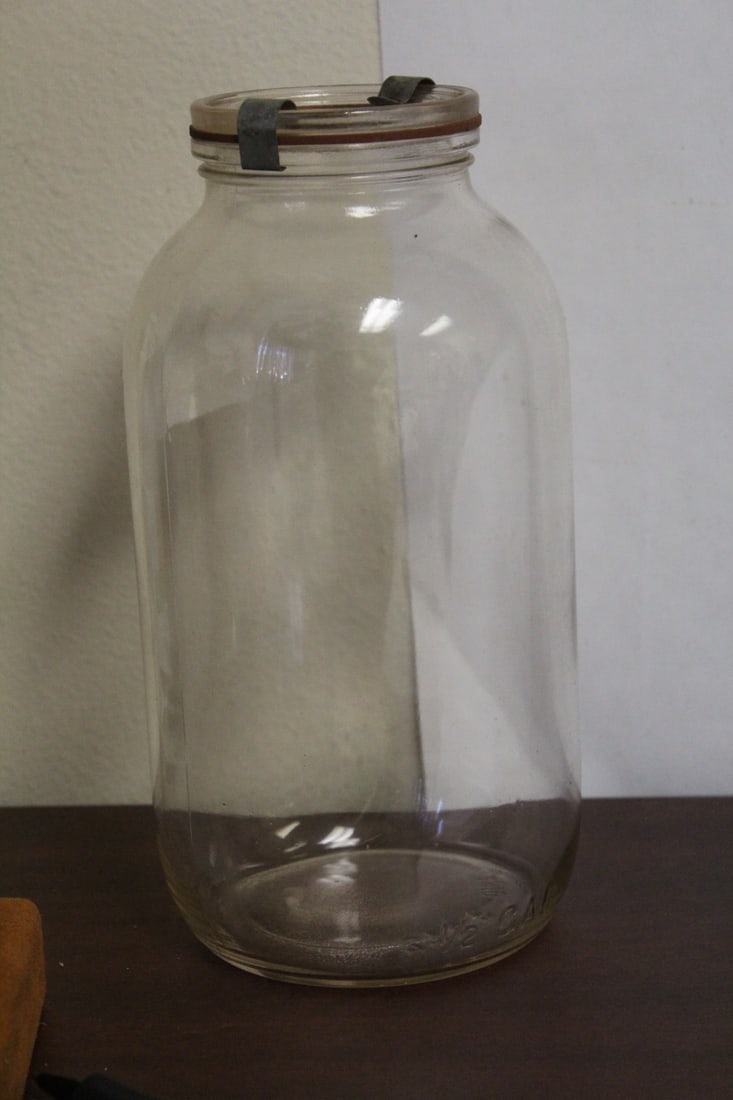 A Farm Family Jar: 9 1/4" tall