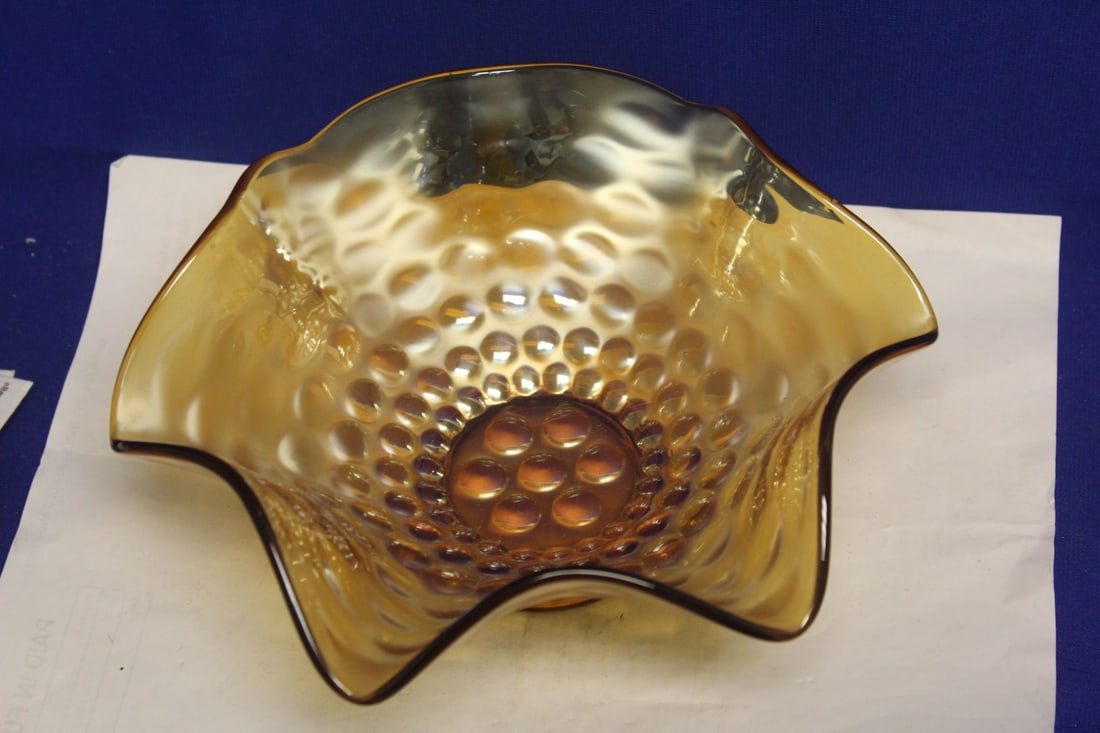 Carnival Glass Bowl: 8 1/2" in diameter