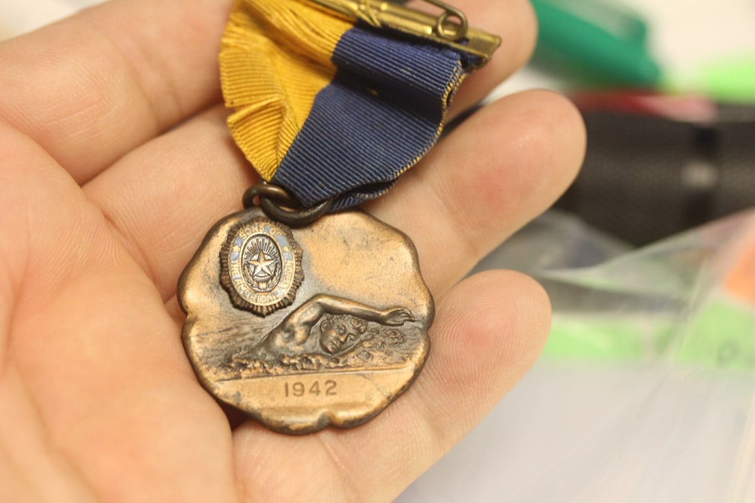 Rare Dieges and Clust 1942 Swim Champion Medal: as shown