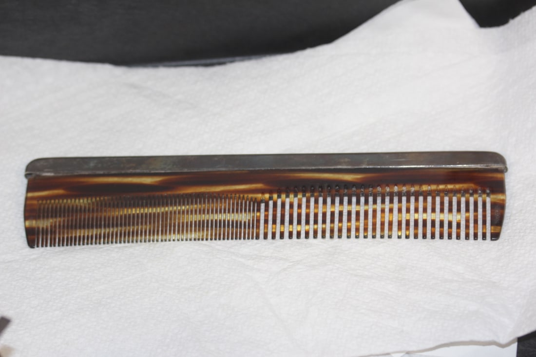 Birks Sterling Faux Trutle Shell Comb: 8" across