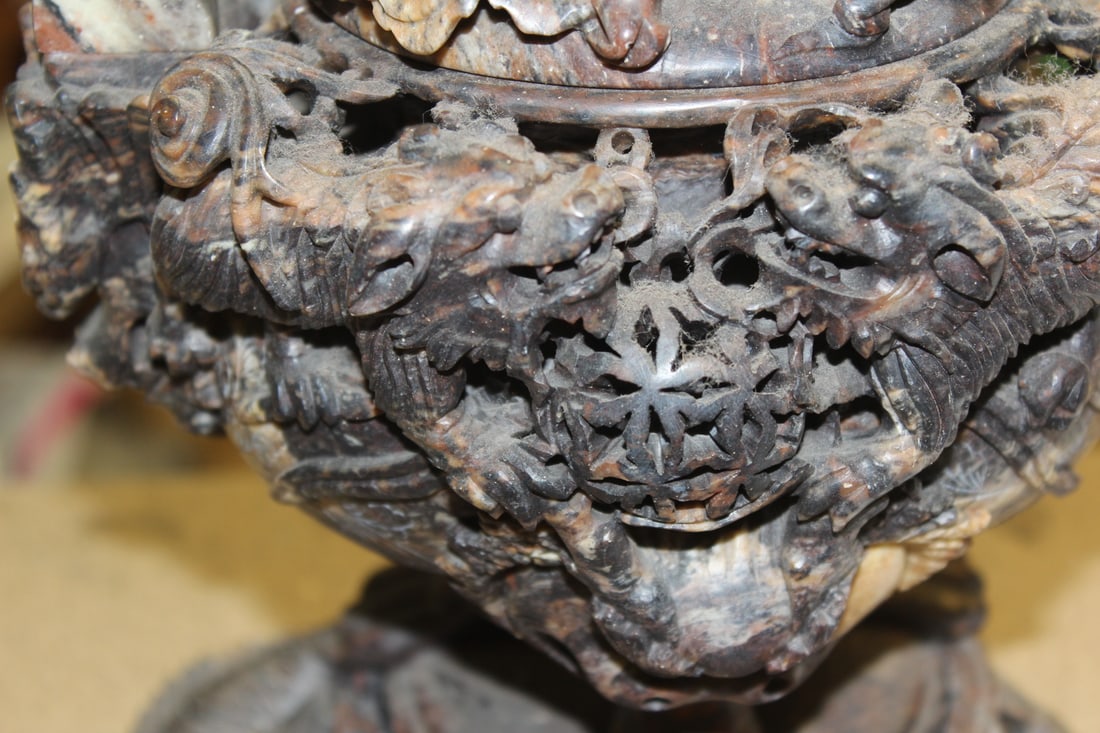 Large Soap Stone Urn - 6