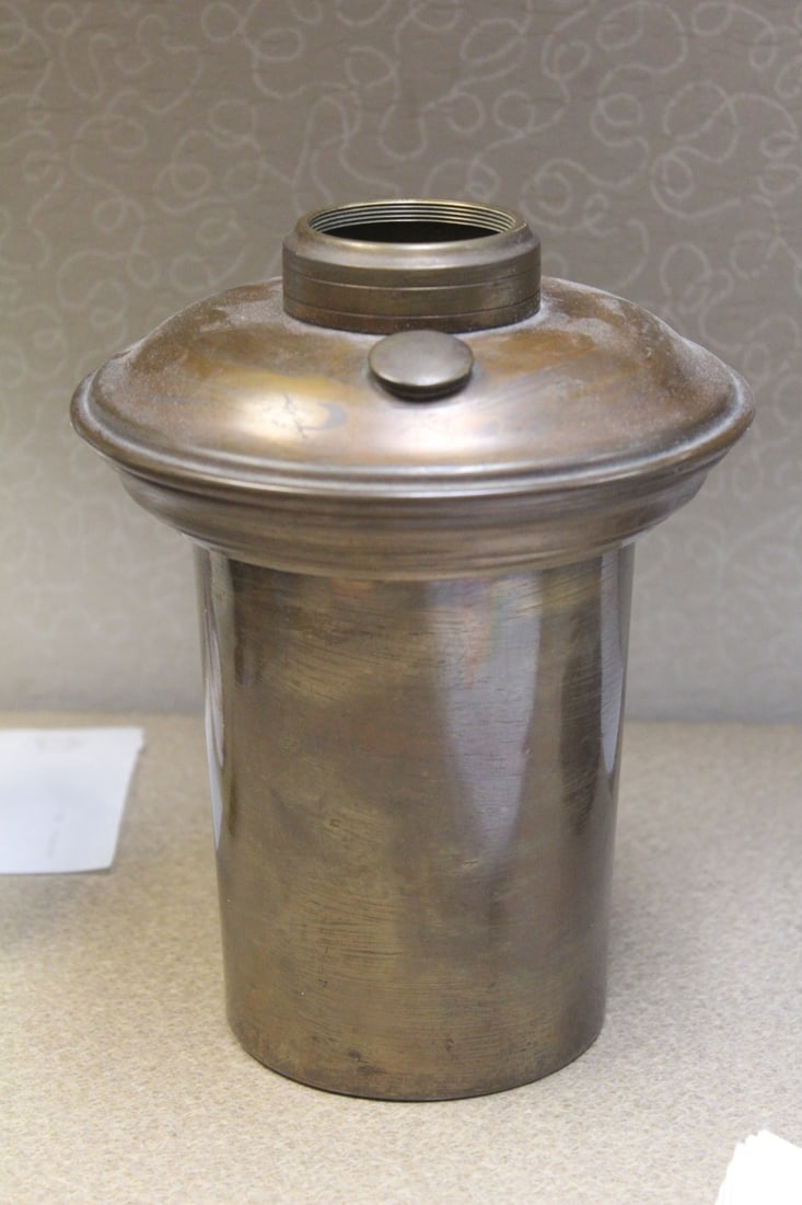 Vintage some sort of a Container?: most likely copper - possibly missing parts - 8" tall