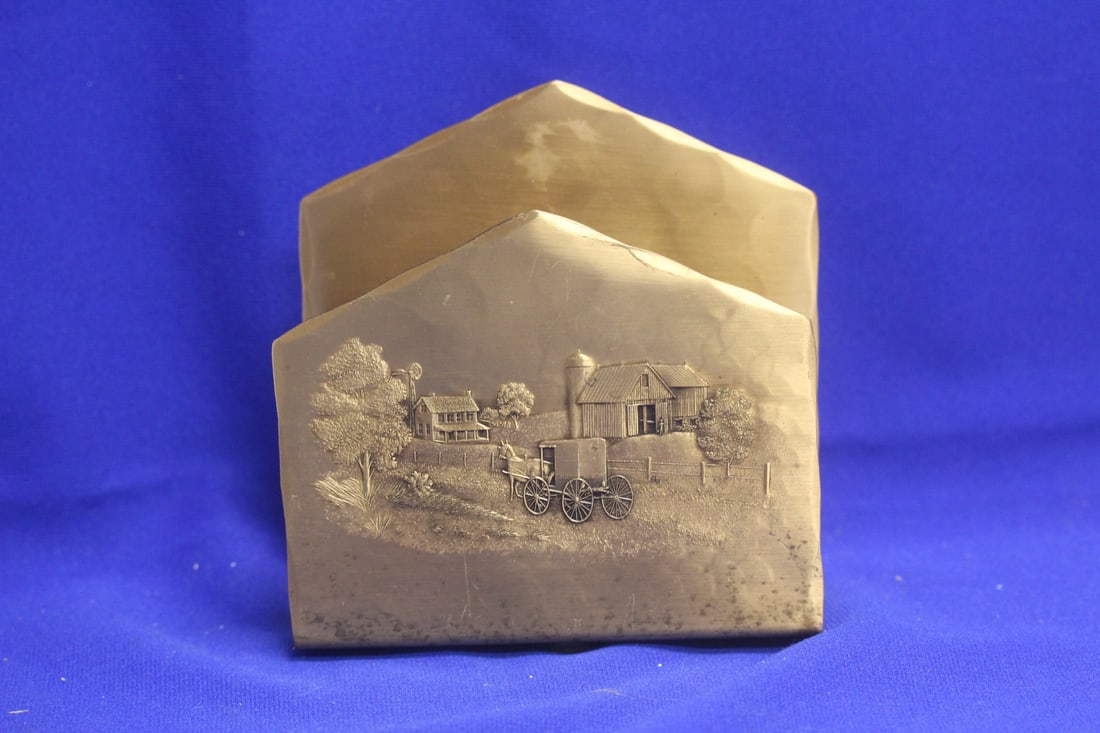 Solid Bronze Napkin Holder - 4