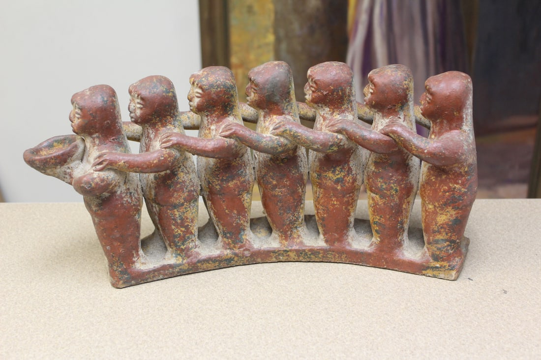 Pre-Columbian or Style Clay Artifact: 15" across - straight line measurement