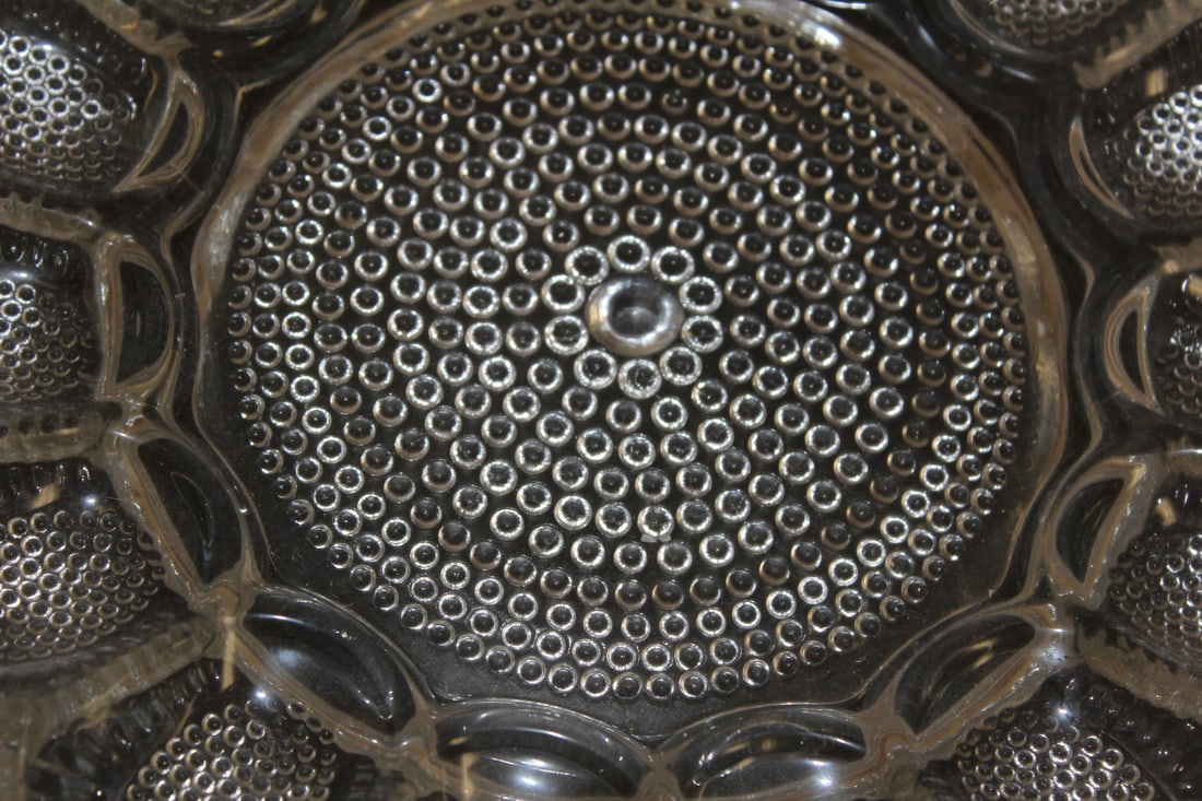 Large Devil Egg Glass Platter - 3