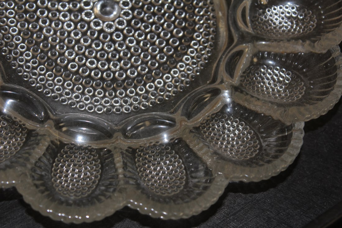 Large Devil Egg Glass Platter - 4