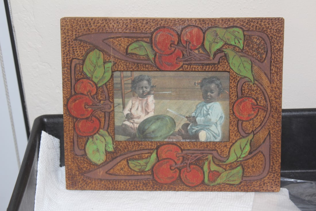 Vintage Print of Negro Children: overall= 7 1/2" x 6"