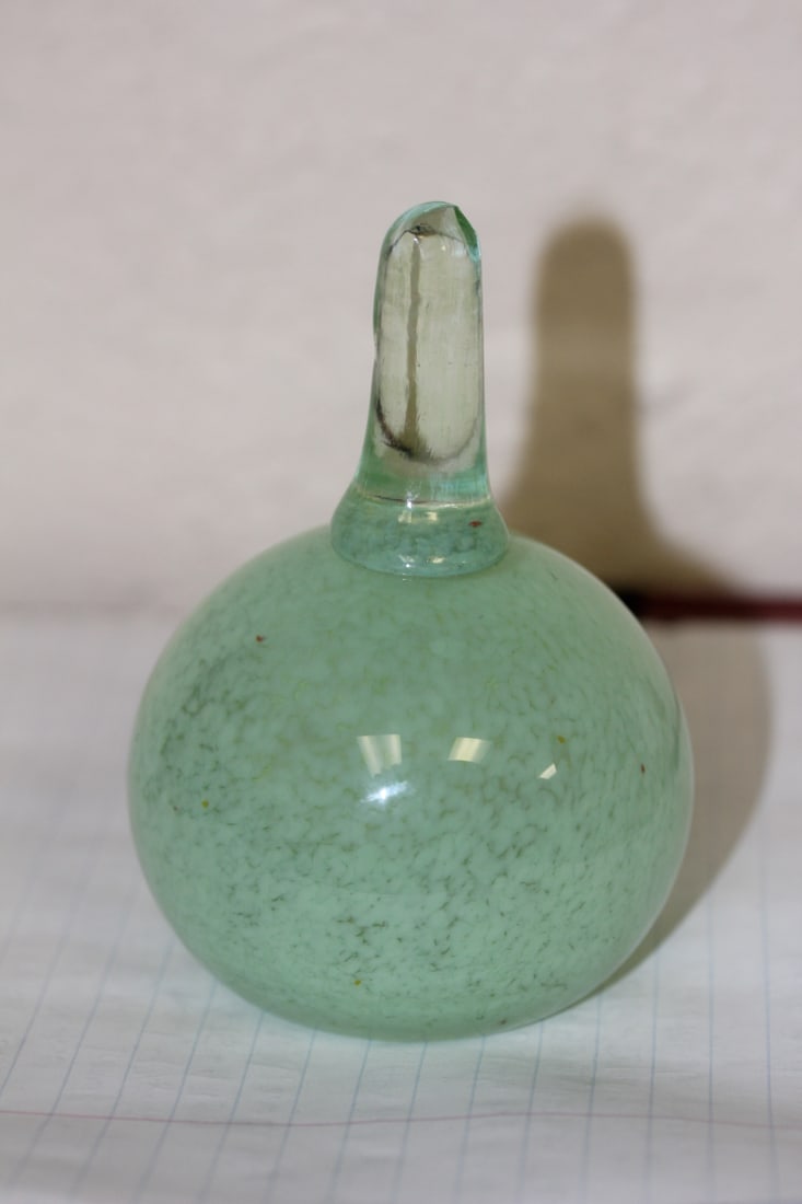Art Glass Paperweight: 4" tall
