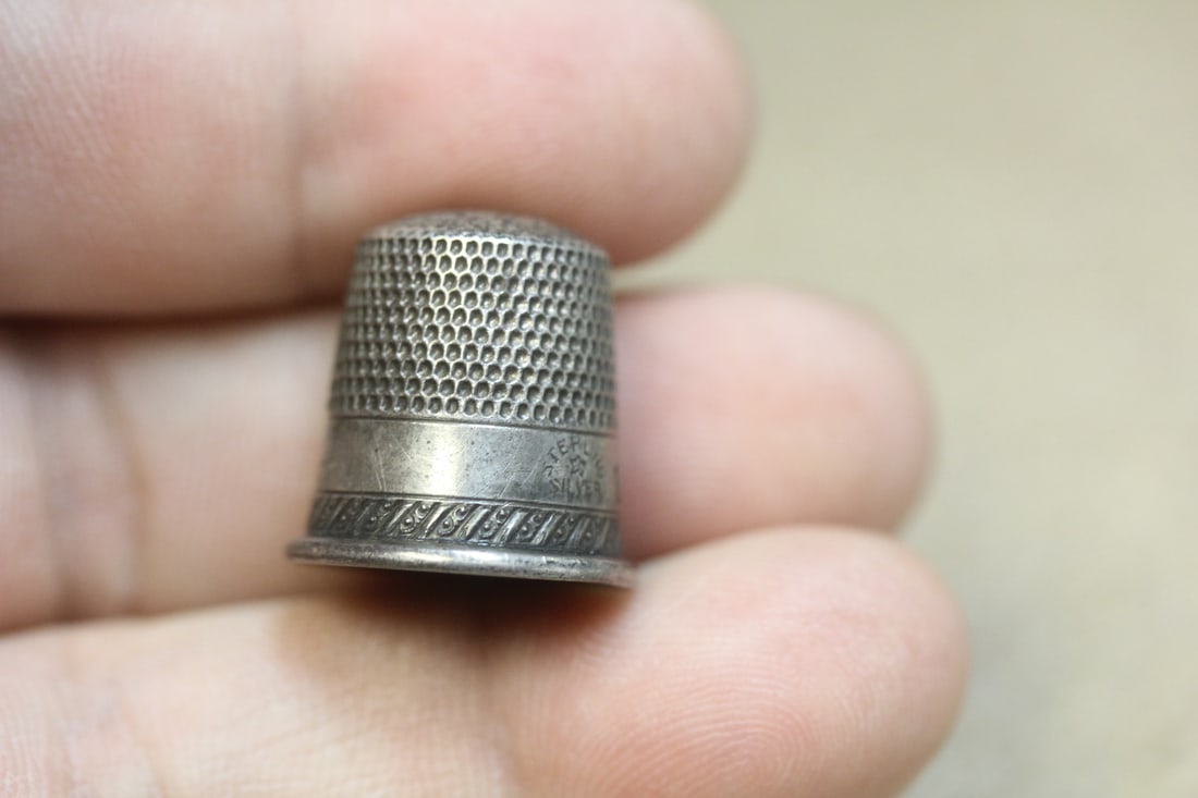A Sterling Thimble: as shown