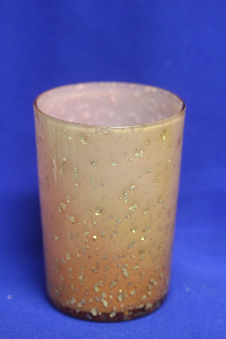 Victorian Art Glass Tumbler: with gold speckle - 3 3/4" tall