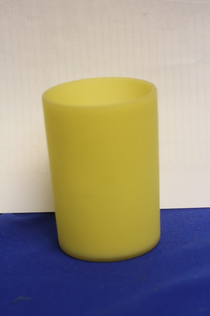 Victorian Satin Artglass Tumbler: 3 3/4" tall