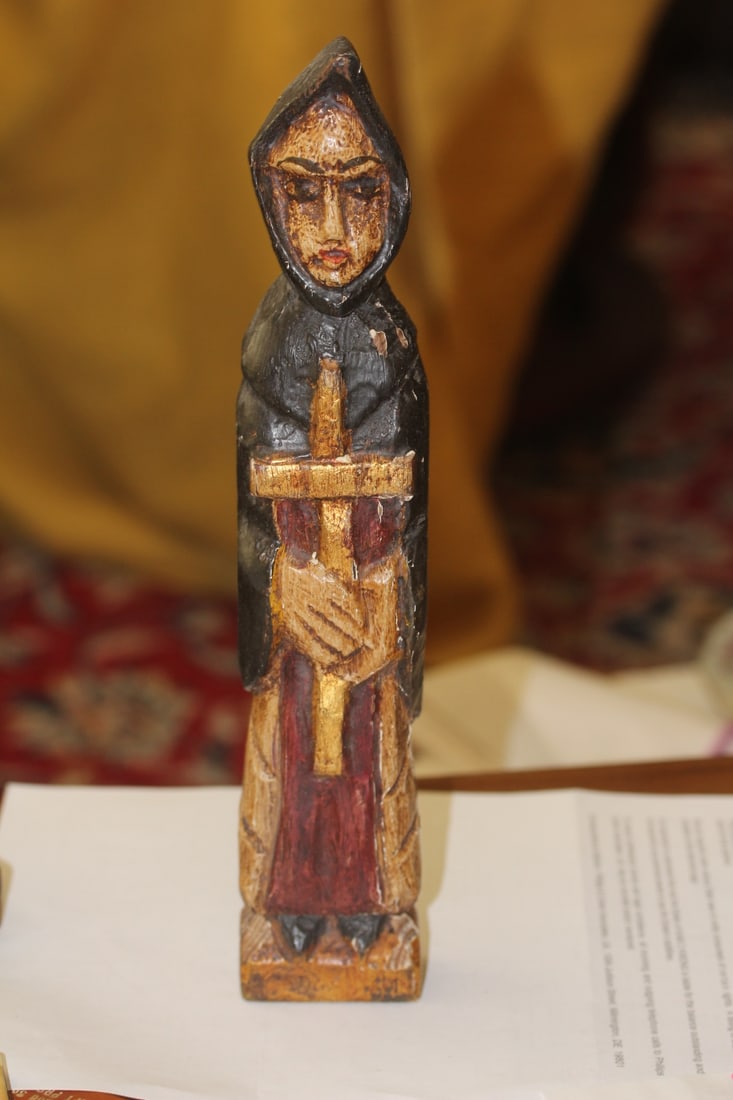 A Wooden Icon: 11 7/8" tall - exact age unknown
