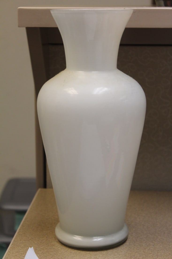 Glass Vase: 13" tall