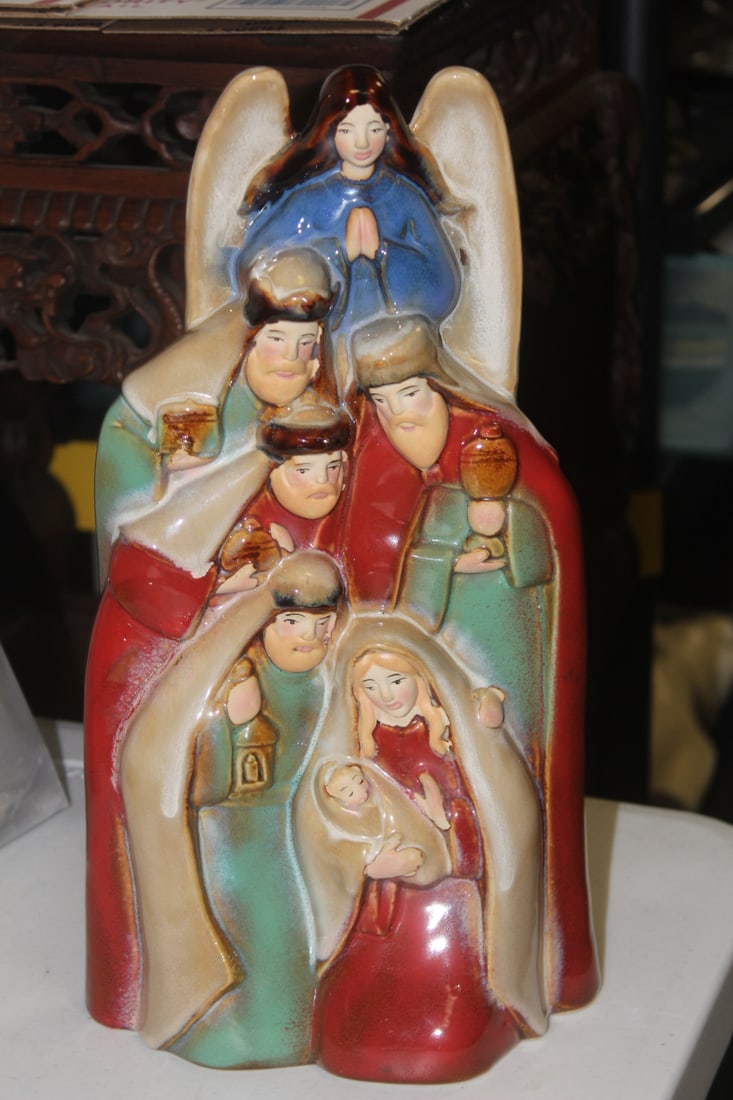 Easter Pottery Statue: 14 1/8" tall