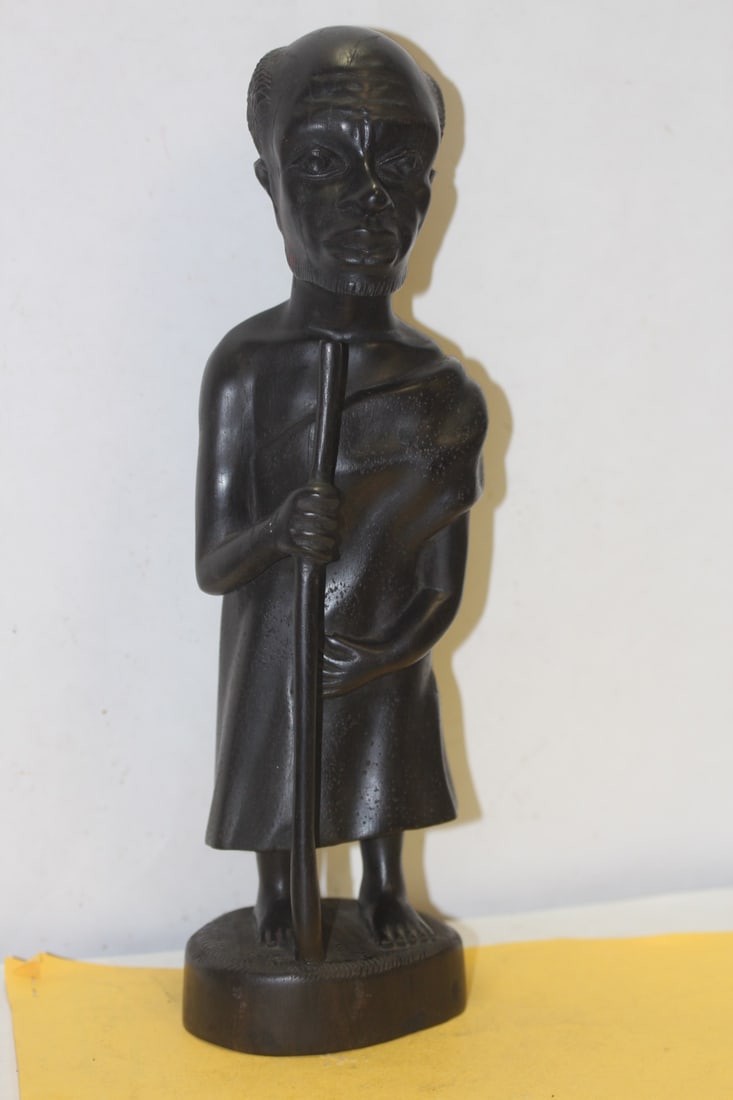 An African Ironwood Statue: 11 3/4" tall