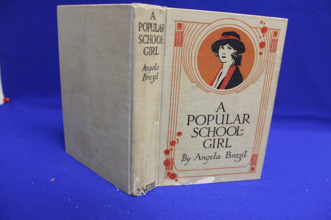 Hardcover Book: A Popular Schoolgirl: by Angela Brazil - 1921 - 1st edition book - Rare