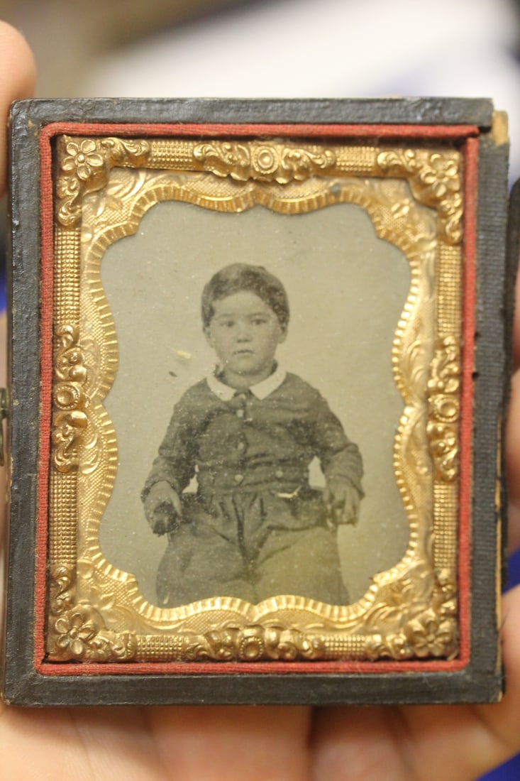 Tin Type of a Child: 3" x 2 1/2"