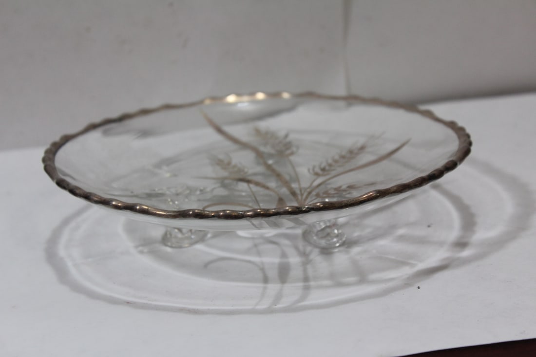 A Footed Silver Overlay Tray - 2